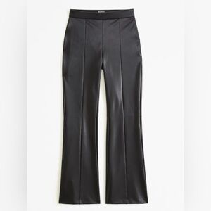 Abercrombie & Fitch Vegan Leather Flare Pants Size L